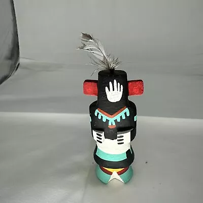 Vintage Kachina Route 66 Native American Wood Painted Mini Signed • $35