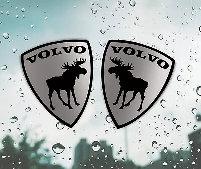 Fits For Volvo Car Moose Decal Sticker Left Right Exterior Sticker 2X Silver • $7