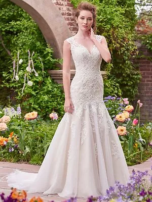 Rebecca Ingram Bridal  By Maggie Sottero VICTORIA Size 10 White • $659