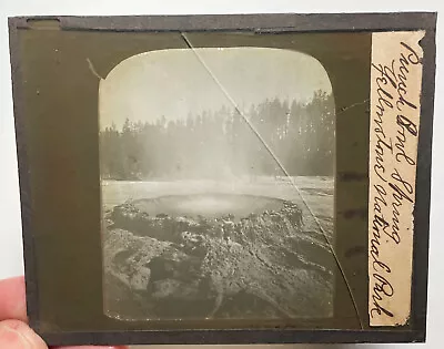 Punch Bol Yellowstone Alex Martin WH Jackson FROM STEREOVIEW Glass Lantern Slide • $65