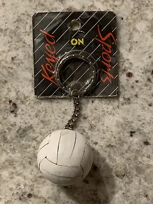 Mini Volleyball Keychain Keyring Bag Backpack Or Purse Charm • $12