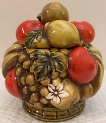 Vintage Japan ARDCO Harvest Fruit Basket Cookie Jar Container (C1722) • $15