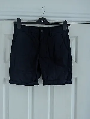 River Island Navy Blue Tailored Shorts Waist Size 30 • £7.99
