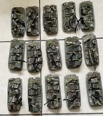 JOB LOT 15 X British Army MTP Osprey SA80 Single Mag Elastic Webbing Pouch USED • £16