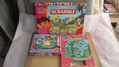 Dora The Explorer Job Lot - My First Scrabble Jigsaw Stencil Activity Book • £12.99