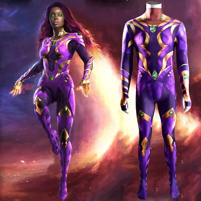 £38.40 • Buy Teen Titans Starfire Adult Kids Jumpsuit Superhero Princess Koriand'r Bodysuit