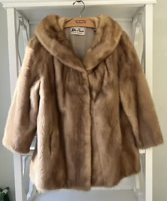 Miller & Rhoads Fur Salon Vintage 30's/40's Mink Mid Length Fur  Coat • $225