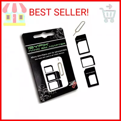 ISYFIX Sim Card Adapter Nano Micro - Standard 4 In 1 Converter Kit - Brand NEW • $9.09