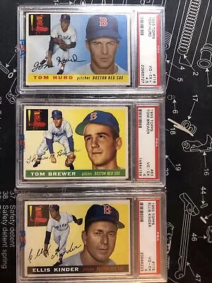 1955 Topps Lot Kinder Brewer Hurd 83 115 116 PSA 4 4.5 • $74.99