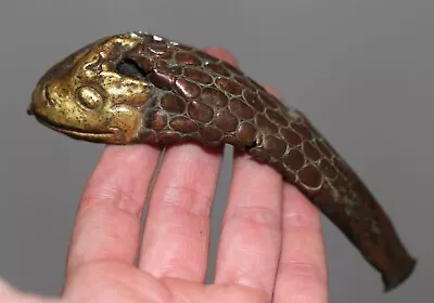 Antique Chinese Tibetan Gilt Bronze Repousse Snake. 18th Century. Qing Dynasty. • £3.20