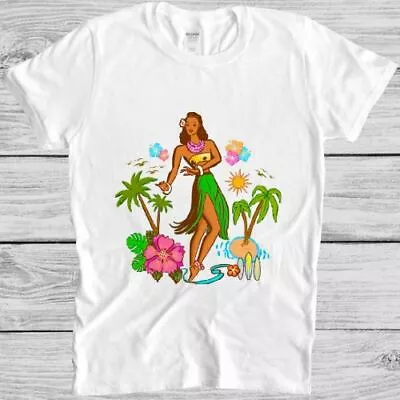 Hula Girl T Shirt Hawaiian Surfing Sailing Nautical Aloha Cool Gift Tee M115 • £6.35