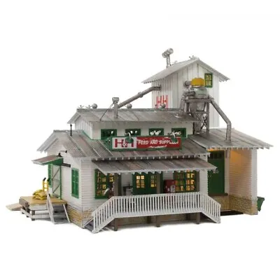 Woodland (N-Scale) 4949 H&H FEED MILL * Built & Ready • $70.85