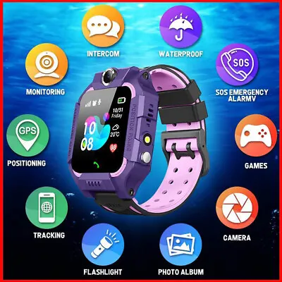 $24.89 • Buy 2021 Kids Tracker Smart Watch Phone GSM SIM Alarm Camera SOS Call For Boys Girls