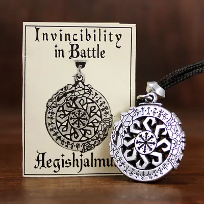 Invincibility In Battle Aegishjalmur Rune Pendant Norse Asatru Viking Jewelry • $19.99