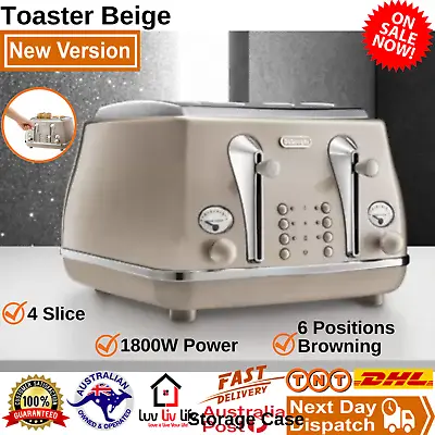 $158.21 • Buy DeLonghi Icona Metallics 4 Slice Toaster CTOT4003.PK
