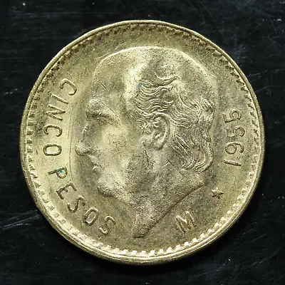 1955 5 Pesos Cinco Pesos Mexico Gold Coin • $330.99
