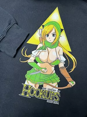 Hook Ups Hoodie Zelda Inspired Adult L VTG Nintendo X Hook Ups Mash Up Hoodie • $149.99