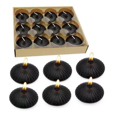 Floating Candles For Cylinder Vases 24 Pack 2 Inches Water Tealight Black • $42.48
