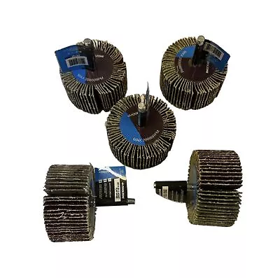 £12 • Buy Pack Of 5 Flap Wheel Sanding Disc Drum For Drills 40g Grit 60x30mm Sand DIY 5Pce