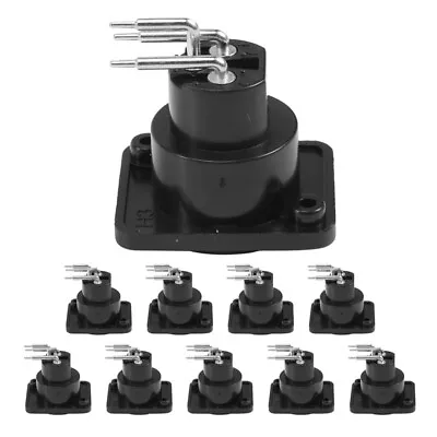 10pcs Black XLR 3pin Female Jack Panel Mount Chassis PCB Socket Connector C8N1 • £7.06