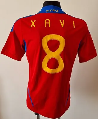 Spain 2010 - 2011 Home Football Adidas Shirt #8 Xavi Size Medium • $70