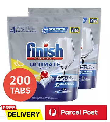 [200 Tabs]  Finish Ultimate All In One Lemon Dissolving Dishwasher Tablets • $99