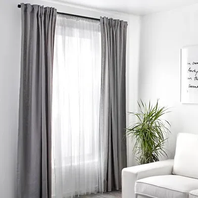 🚨 Ikea LILL White Net Curtains 1 Pair 280 X 300cm  Like Mesh Netting Free P&P • £9.49