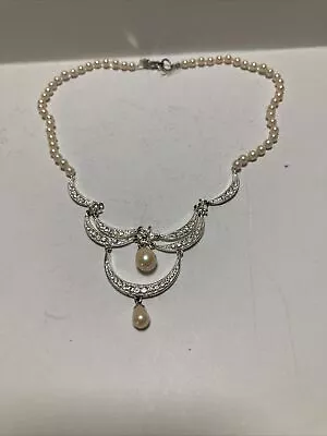 Vintage Monet Necklace Silver Tone #24069 • $5.80