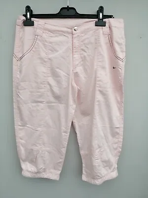 £19.99 • Buy Nike Studio Cropped Pants Pale Pink Size 14  Pockets Waist 34 
