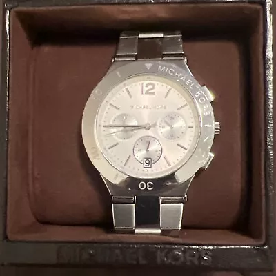 Michael Kors Chronograph Watch Silver 5932 • $10