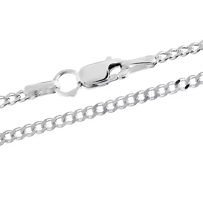 925 Sterling Silver Curb Chain Necklace Mens 1.9 Mm Thick And Strong • £14.49