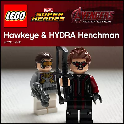 GENUINE LEGO Marvel Minifigure Hawkeye & HYDRA Henchman Sh172 Sh171 Ultron • £9.49