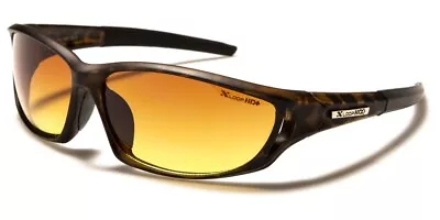 X Loop Sunglasses HD High Definition Amber Lens Night Driving Plastic Frame Men. • $10.99