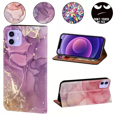 Leather Stand Wallet Cover Cases For Apple IPhone XR/SE/6/78/11/12/13/14/Pro/Max • £3.95