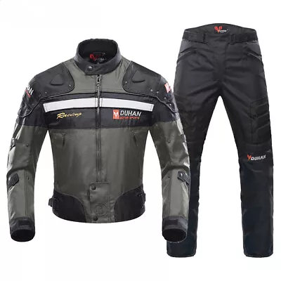 Motorcycle Jacket Pants Suit Waterproof Racing Jacket Protective Removable New • $104.90