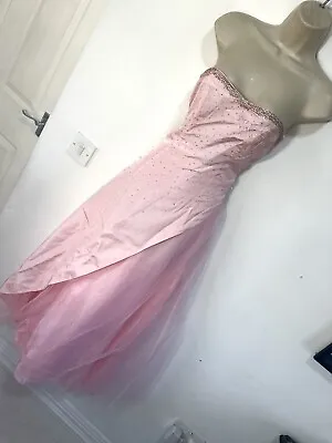 Pink Dress Sleeveless 80s Prom Cocktail Party 10 • £40