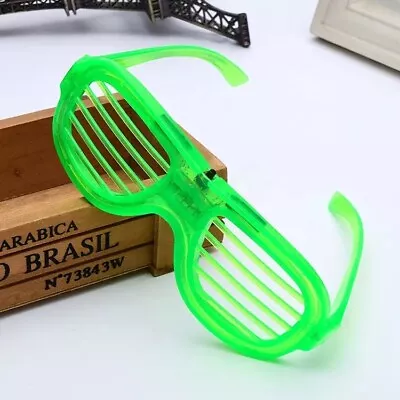 12x Light Up Adults Kids Boys & Girls LED Glasses Glowing Flashing Party - Green • £24.99