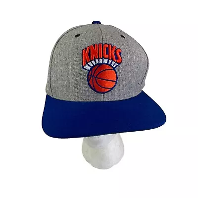 New York Knicks Mitchell & Ness Strapback Hat NBA Hardwood Classics Gray Blue • $19.95