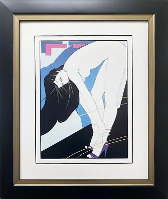 Patrick Nagel  Untitled #61  NEWLY CUSTOM FRAMED Art Deco Print Woman Playboy  • $69.98