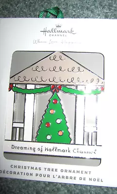 Dreaming Of Hallmark Channel Christmas Tree In Gazebo Metal Ornament • $14