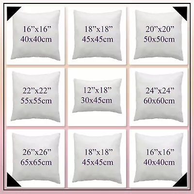 £42.95 • Buy Luxury Duck Feather Cushion Pads Inners Inserts Fillers 16’’18’’20’’22’’24’’26’’
