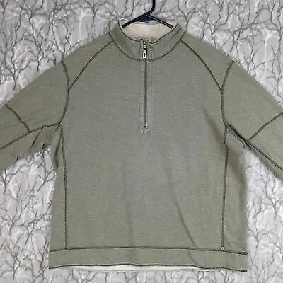 Tommy Bahama Sweater Mens XL Quarter Zip Sweatshirt Long Sleeve Fleece  • $10.99