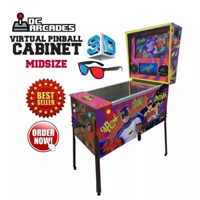 Virtual Pinball Machine -Midsize 32  FULL HD Playfield - 3D Enabled • $2980