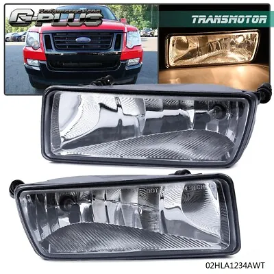 Fit For Ford Explorer 2006-2010 Clear Lens Pair Bumper Driving Fog Light Lamp • $26.45