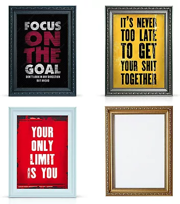 £6.25 • Buy Ornate Picture Frame Shabby Chic Picture Frame Photo Frames Black White Gunmetal