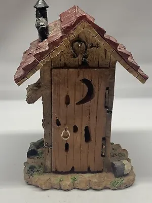 Hillbilly Holler Collection Hillbilly Moonshiner Outhouse Resin Whimsy Figurine • $18