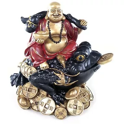 Lucky Laughing Happy Fat Buddha Buda Ornament Statue Sculpture Feng Shui Vastu • £14.49