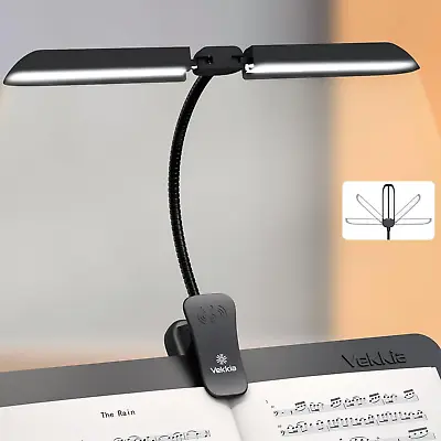 Folding Music Stand Light Portable 42 LED Rechargeable Super Bright Clip On ... • $34.04