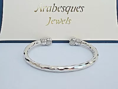 Mens/ladies Magnetic Copper Torque Bangle/bracelet Arthritis/pain Relief. Silver • £12.99