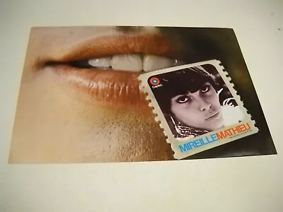 MIREILLE MATHIEU On Capitol Records W/ SUPERSIZED Sexy Lips 1969 Promo Poster Ad • $14.95